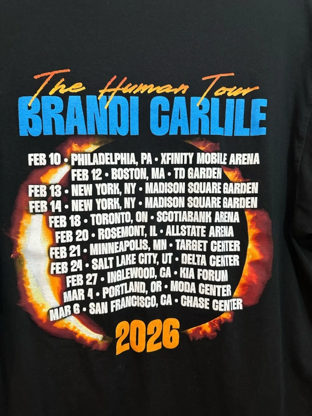 Brandi Carlile The Human Tour 2026 AOP T-Shirt X-Large - Picture 3 of 6